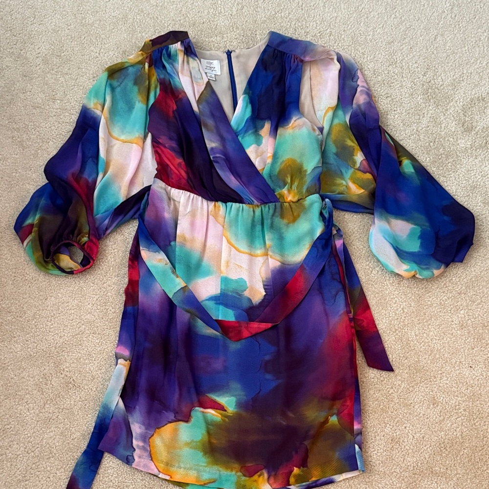 Suzi Chin Multicolor Abstract Dress